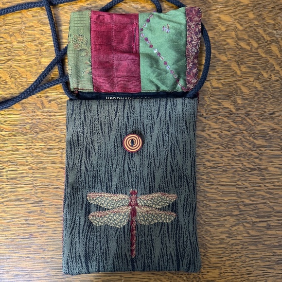 Gypsy Camp Creations Dragonfly Embroidered Boodle Bag - Picture 4 of 5